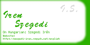 iren szegedi business card